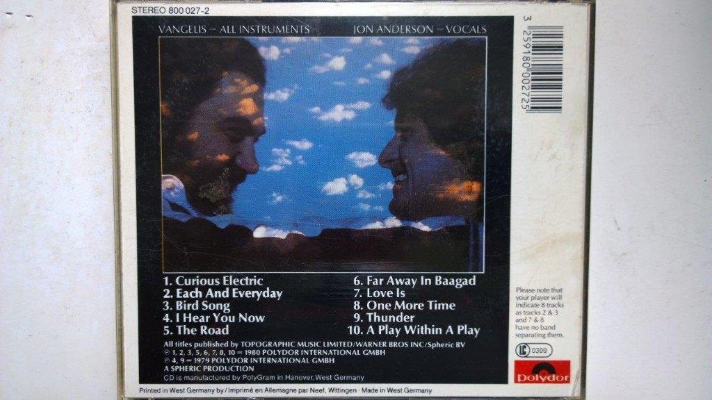 Jon And Vangelis - Short Stories, Ophalen of Verzenden, 1980 - 1989, Zo goed als nieuw