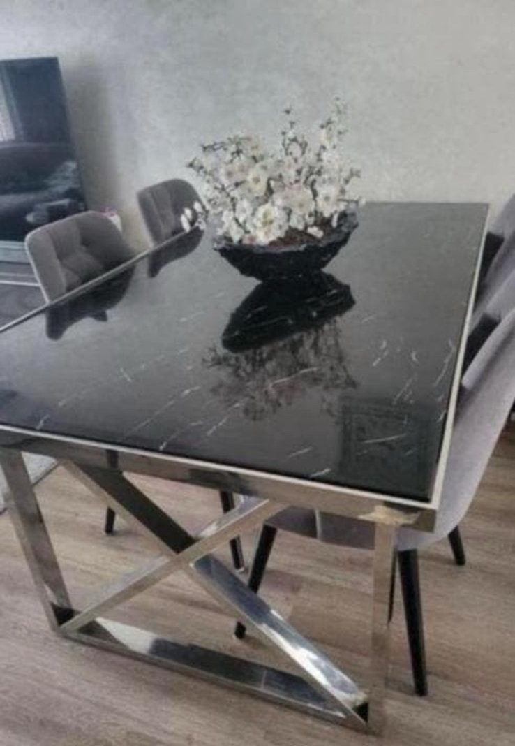 Marmere eettafel eettafel marmer, Huis en Inrichting, Ophalen