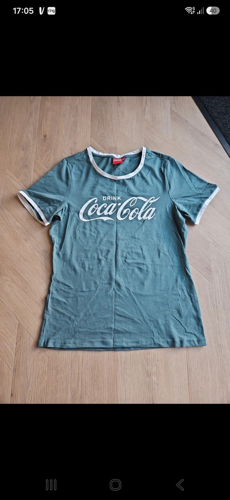 Coca-Cola T-shirt - Groen met wit logo, Maat 46/48 (XL) of groter, Ophalen of Verzenden, Korte mouw, Gedragen