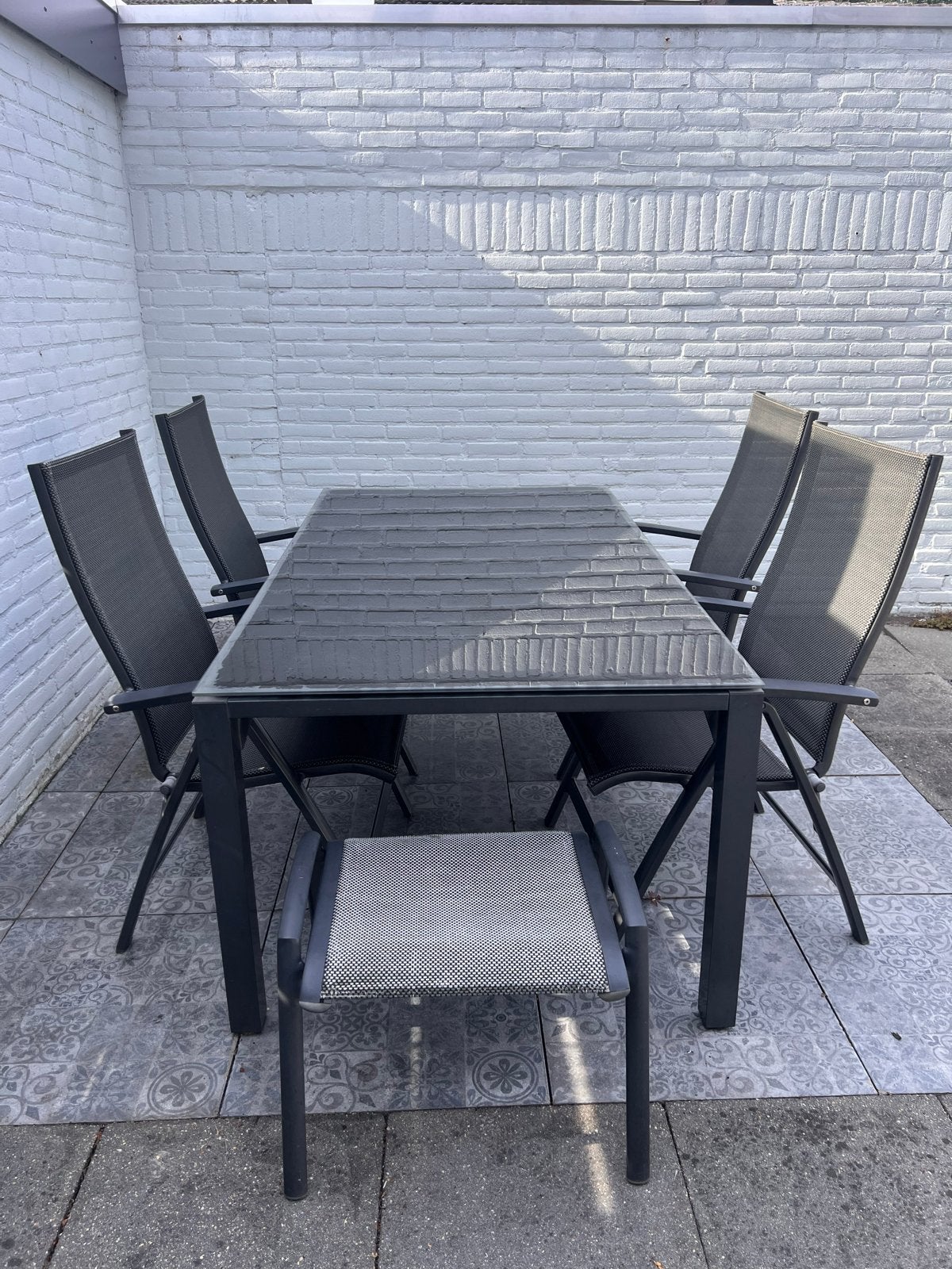 Tuinmeubel set Bellagio, Ophalen, 4 zitplaatsen, Gebruikt, Eettafel