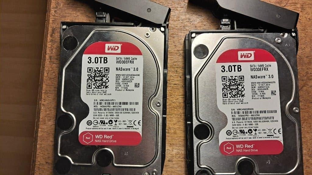WD harddisks 2 x 3 TB, Intern, Gebruikt, SATA, Desktop