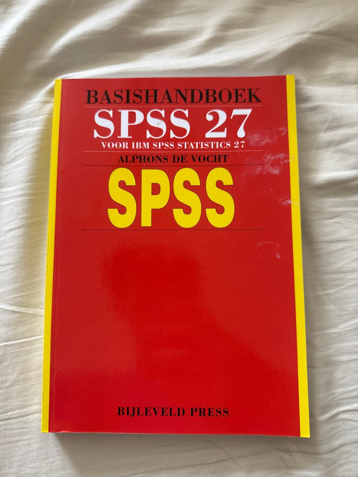 Basishandboek SPSS 27 - Alphons de Vocht, Ophalen of Verzenden, Beta, Zo goed als nieuw, HBO