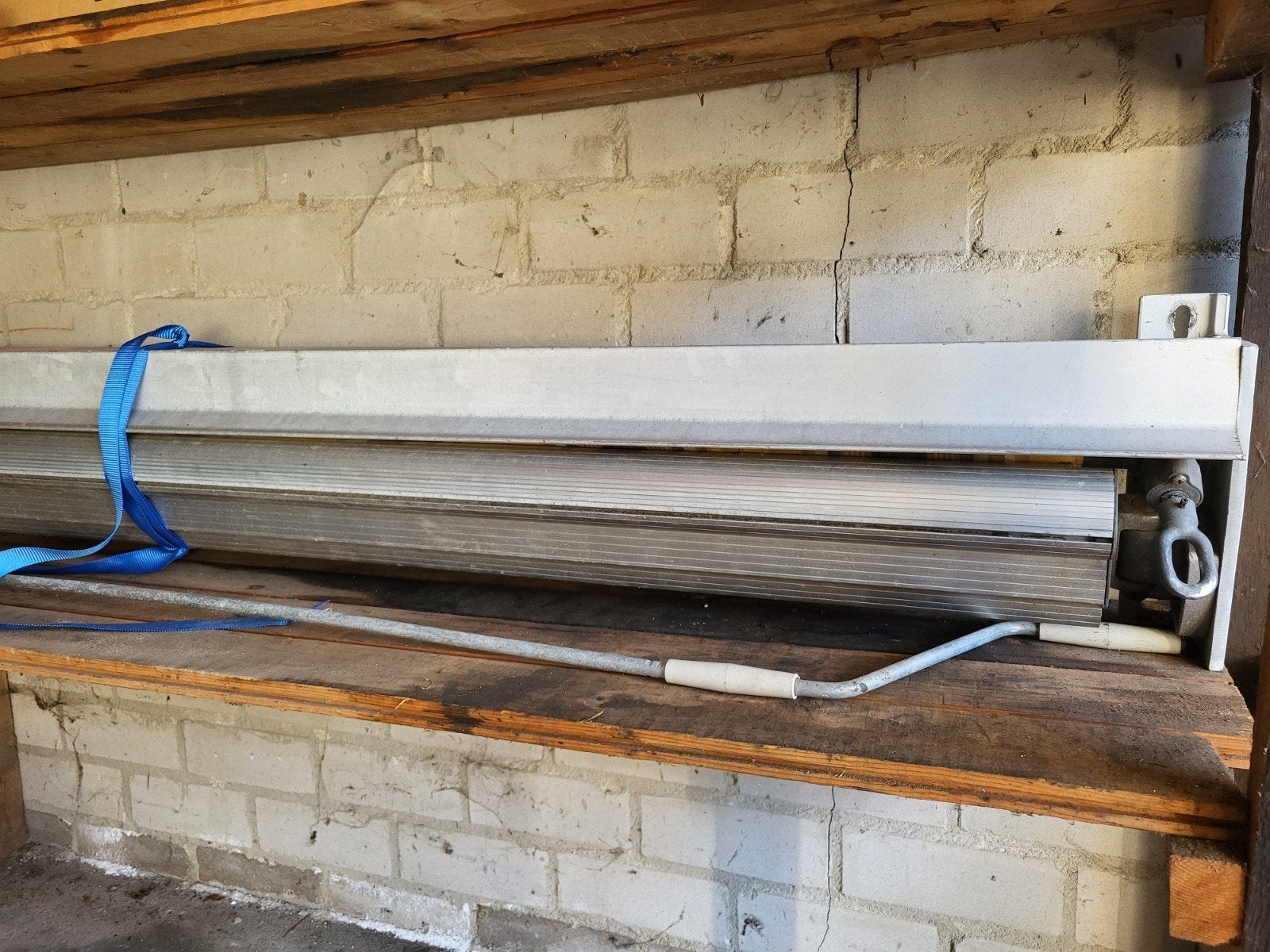 Handmatig luifel 3 meter geel met motief, Ophalen, Gebruikt, 150 tot 300 cm, 250 cm tot 450 cm