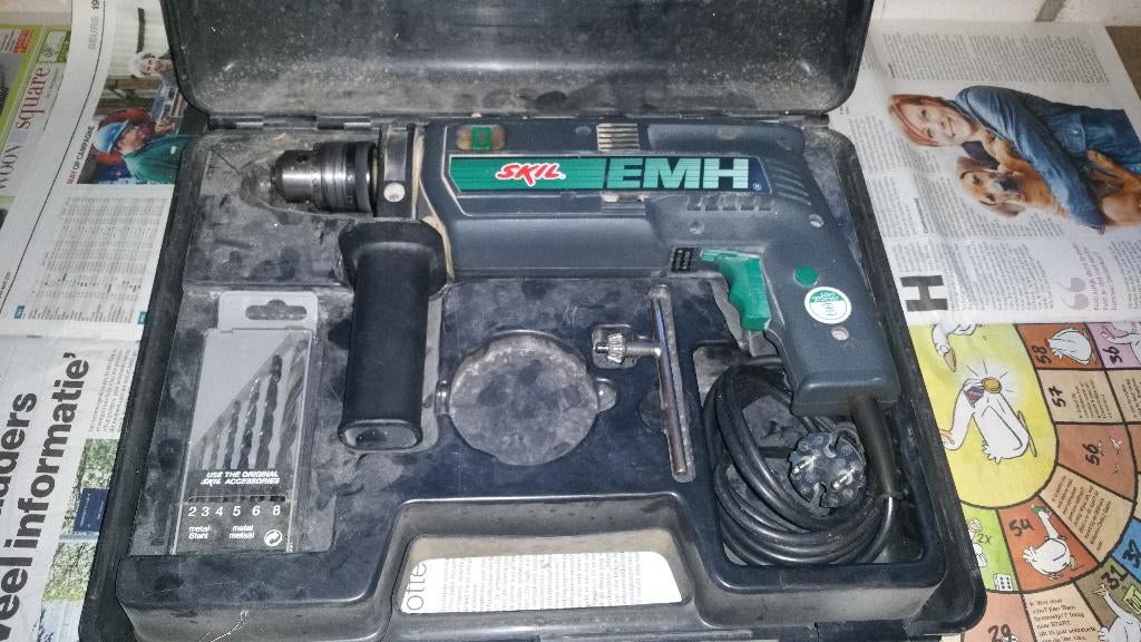 Skil Boormachine, Gebruikt, Klopboormechanisme, 400 tot 600 watt, Ophalen