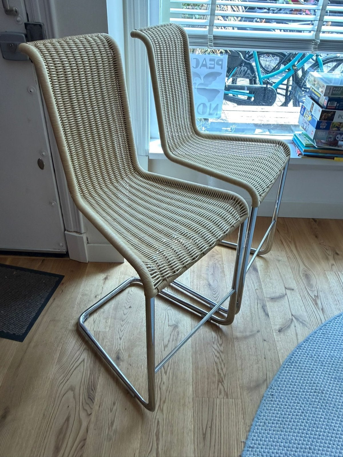 Tecta B30 Bar stools x 2, Ophalen, Twee, Overige kleuren, Riet of Rotan