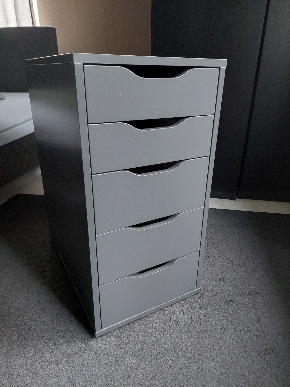 Grijs Ikea ladenkastje, Ophalen, Minder dan 50 cm, 5 laden of meer, Zo goed als nieuw
