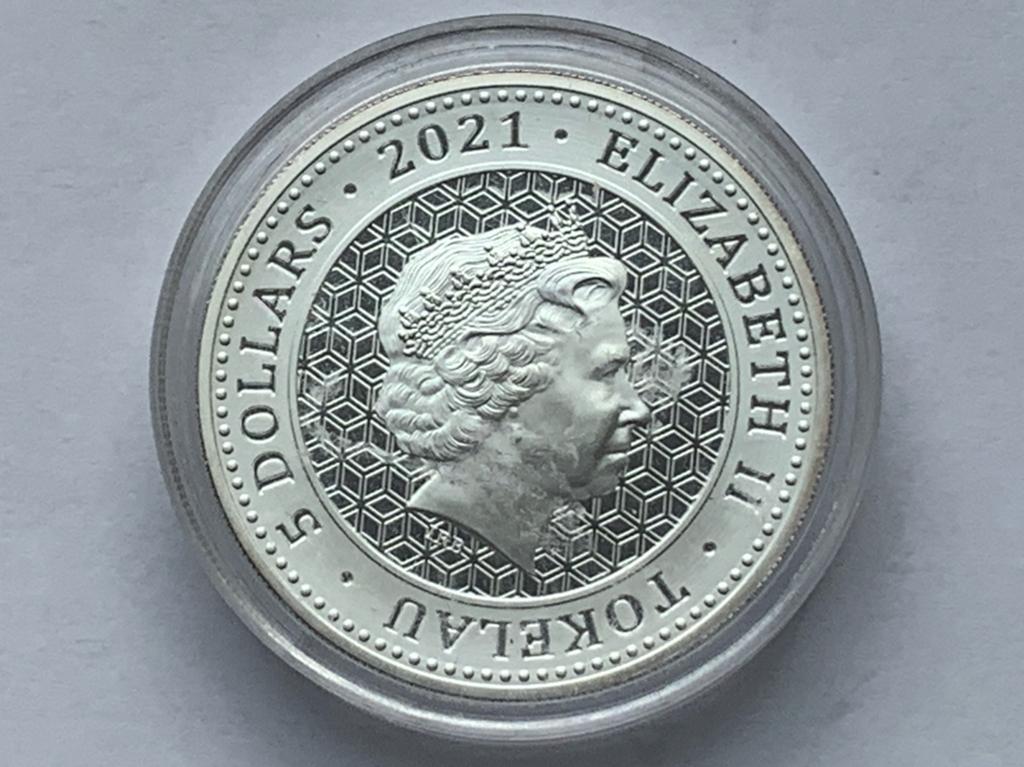 Elisabeth 2 tokelau 2021 met 1 oz zilver schaars, Ophalen of Verzenden, Zilver