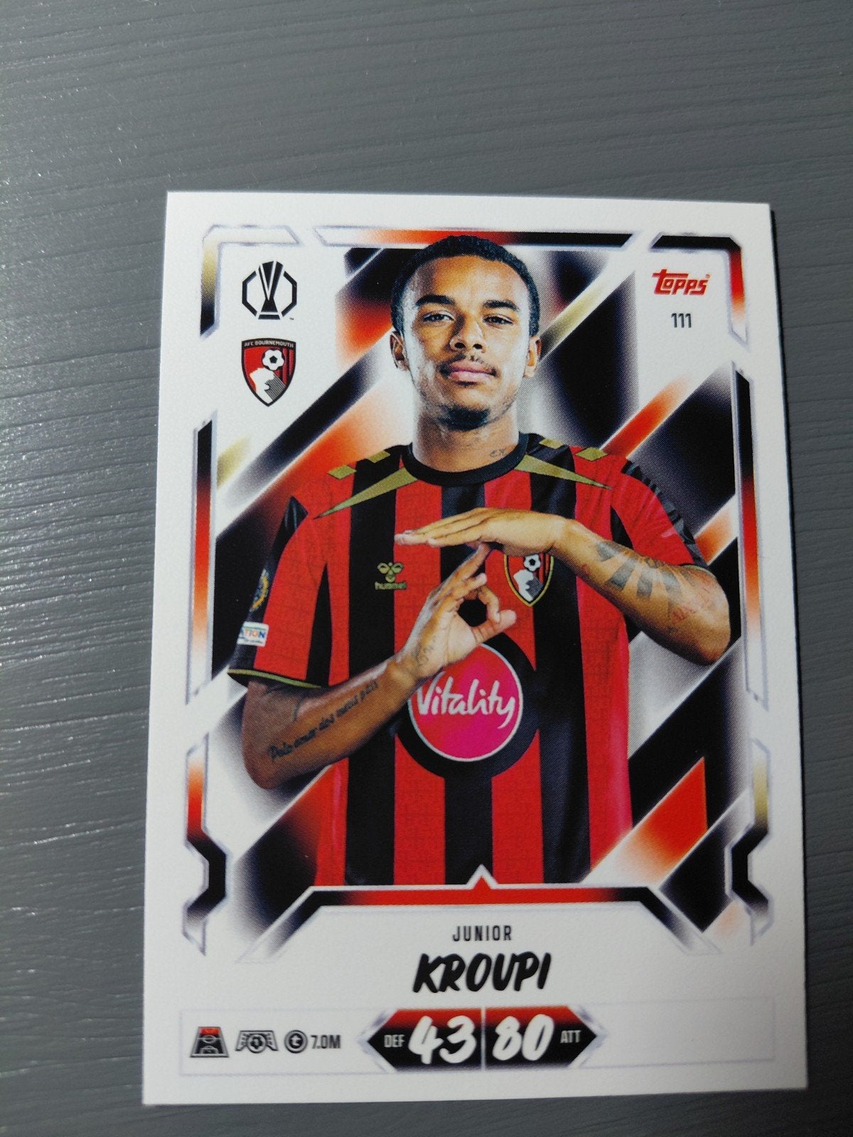 kroupi junior (bournemouth) topps match attax 2027, Ophalen of Verzenden, Nieuw, Buitenlandse clubs, Spelerskaart