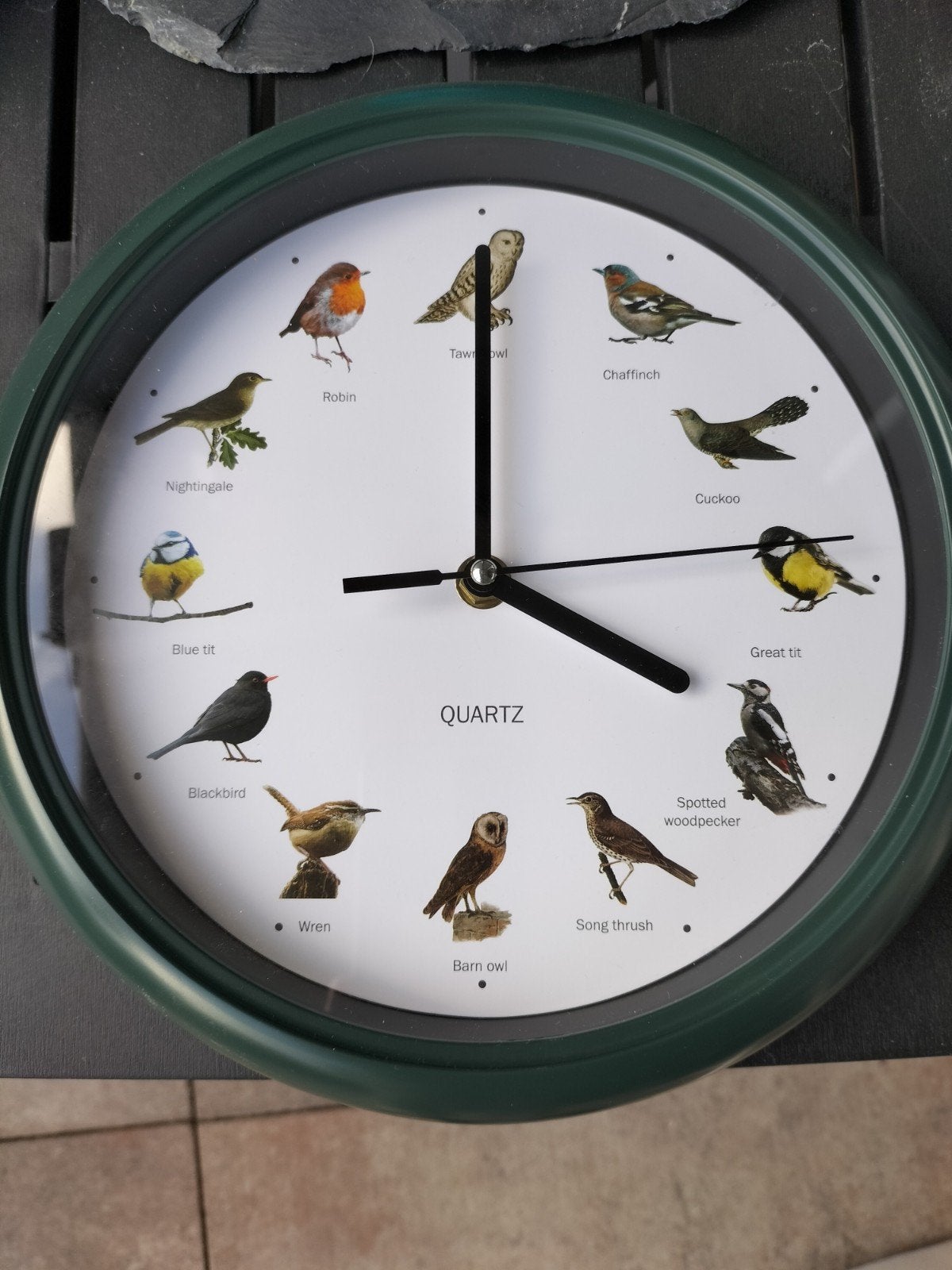 klok met vogelgeluiden, Wandklok, Verzenden, Zo goed als nieuw, Vogelgeluiden