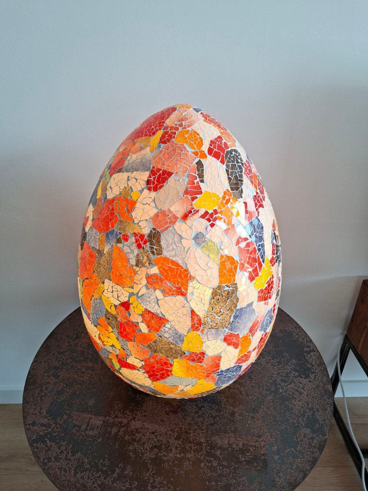Te koop: Mozaïek Tafellamp/Vloerlamp (Nieuwstaat), Huis en Inrichting, Lampen | Tafellampen, Nieuw, Glas, Keramiek, Handgemaakt