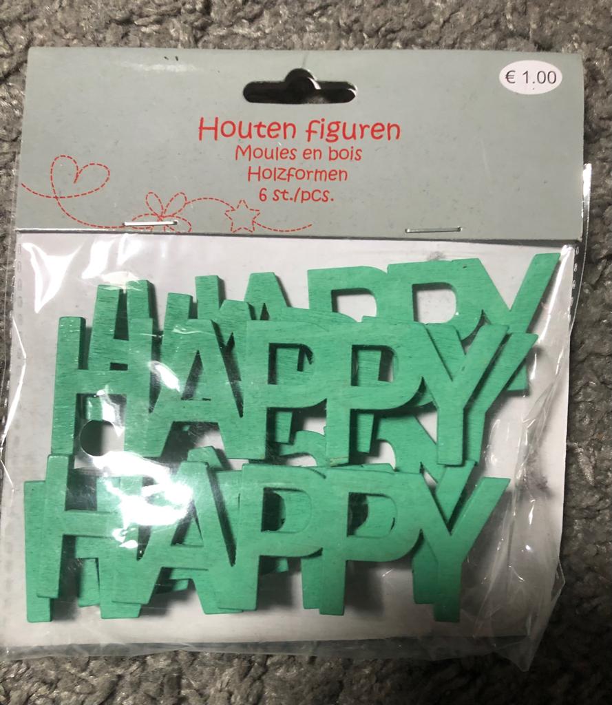 Houten Happy Figuren - Knutselmateriaal, Ophalen of Verzenden, Nieuw