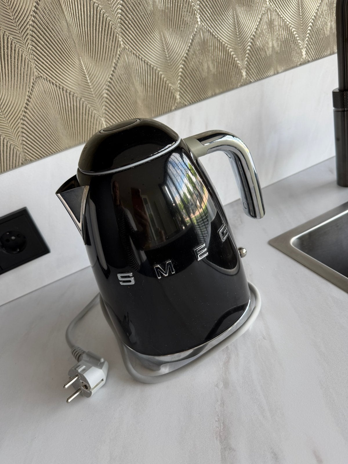 Smeg waterkoker - Zwart - Zeer goede staat, Witgoed en Apparatuur, Waterkokers, Ophalen