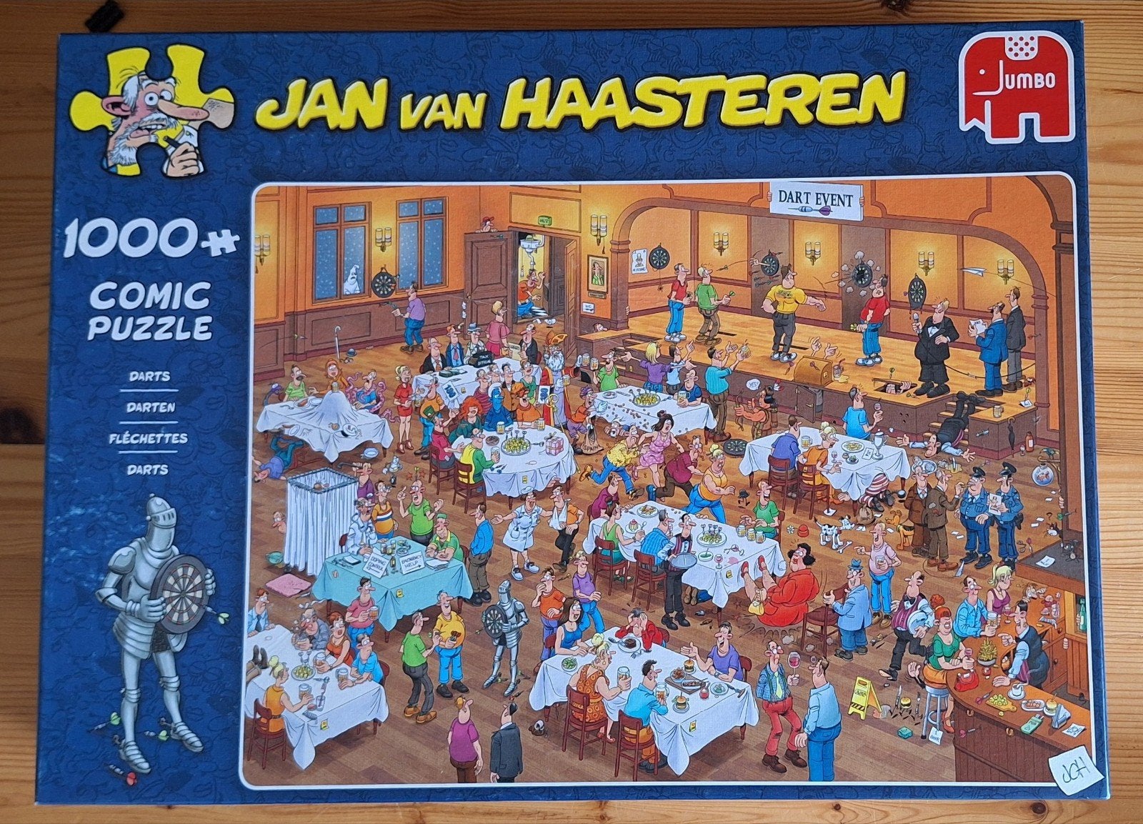 Jan van Haasteren puzzel: Darts, Ophalen of Verzenden, 500 t/m 1500 stukjes, Zo goed als nieuw, Legpuzzel
