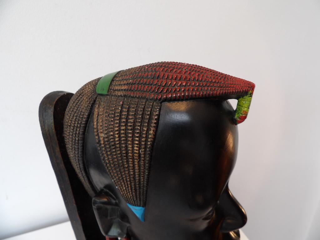 Sixties groot Beeld Afrikaanse Vrouw, hout/zwart, Antiek en Kunst, Kunst | Beelden en Houtsnijwerken, Houtsnijwerk, Ophalen of Verzenden
