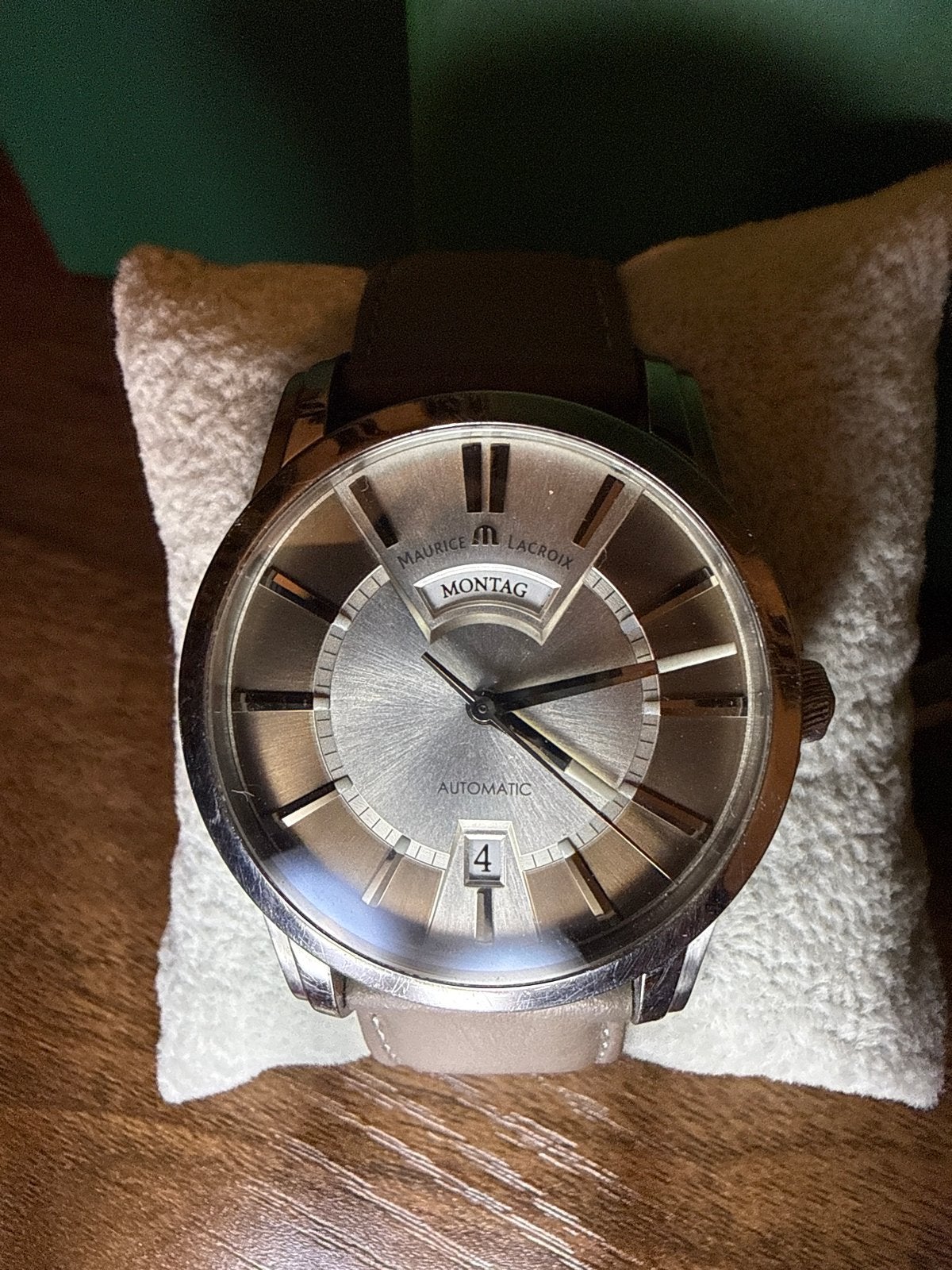 Maurice Lacroix Pontos Day Date Limited Edition Horloge, Overige merken, Leer, Staal, Polshorloge