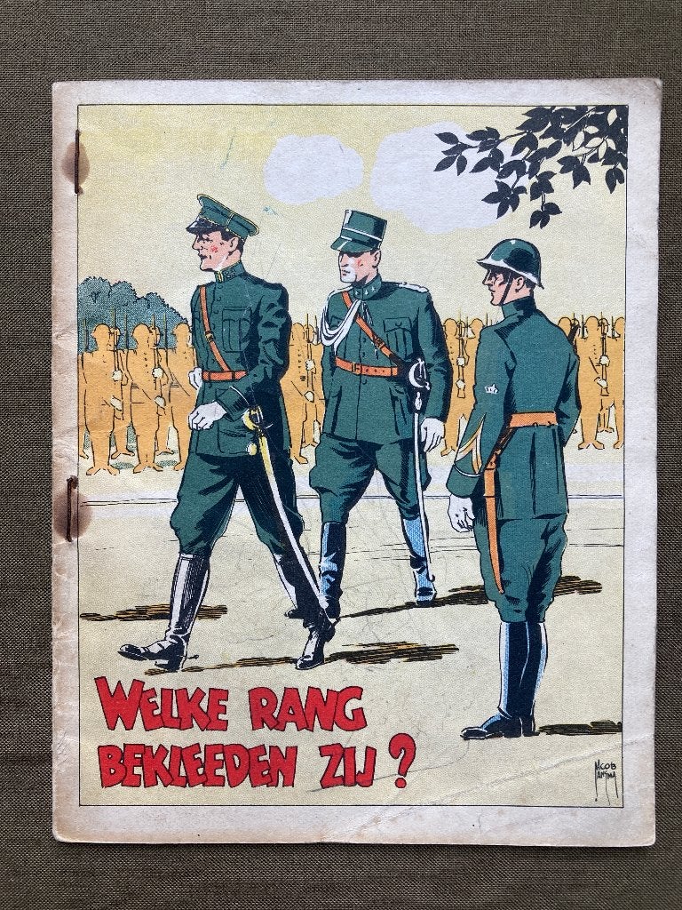 Vooroorlogs Boekje Nederlandse Leger Rangen & Emblemen, Verzamelen, Militaria | Tweede Wereldoorlog, Ophalen of Verzenden, Nederland