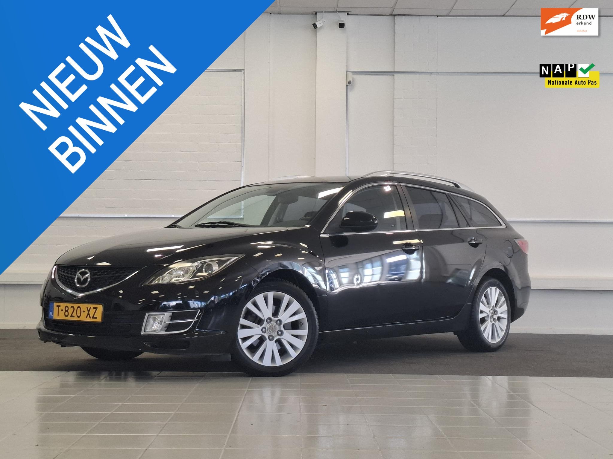 Mazda 6 Sportbreak 2.0 S-VT TS Automaat Trekhaak Nieuwe Alls, Auto's, Stof, Gebruikt, 6 sportbreak, Zwart