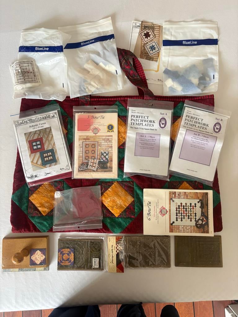 Patchwork en Quilt Benodigdheden Set, Handgemaakt, Meerkleurig, Ophalen of Verzenden, Zo goed als nieuw