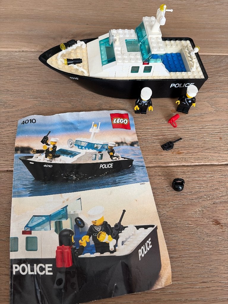 Lego set 4010 police rescue boat, Gebruikt, Lego, Ophalen of Verzenden, Compleet