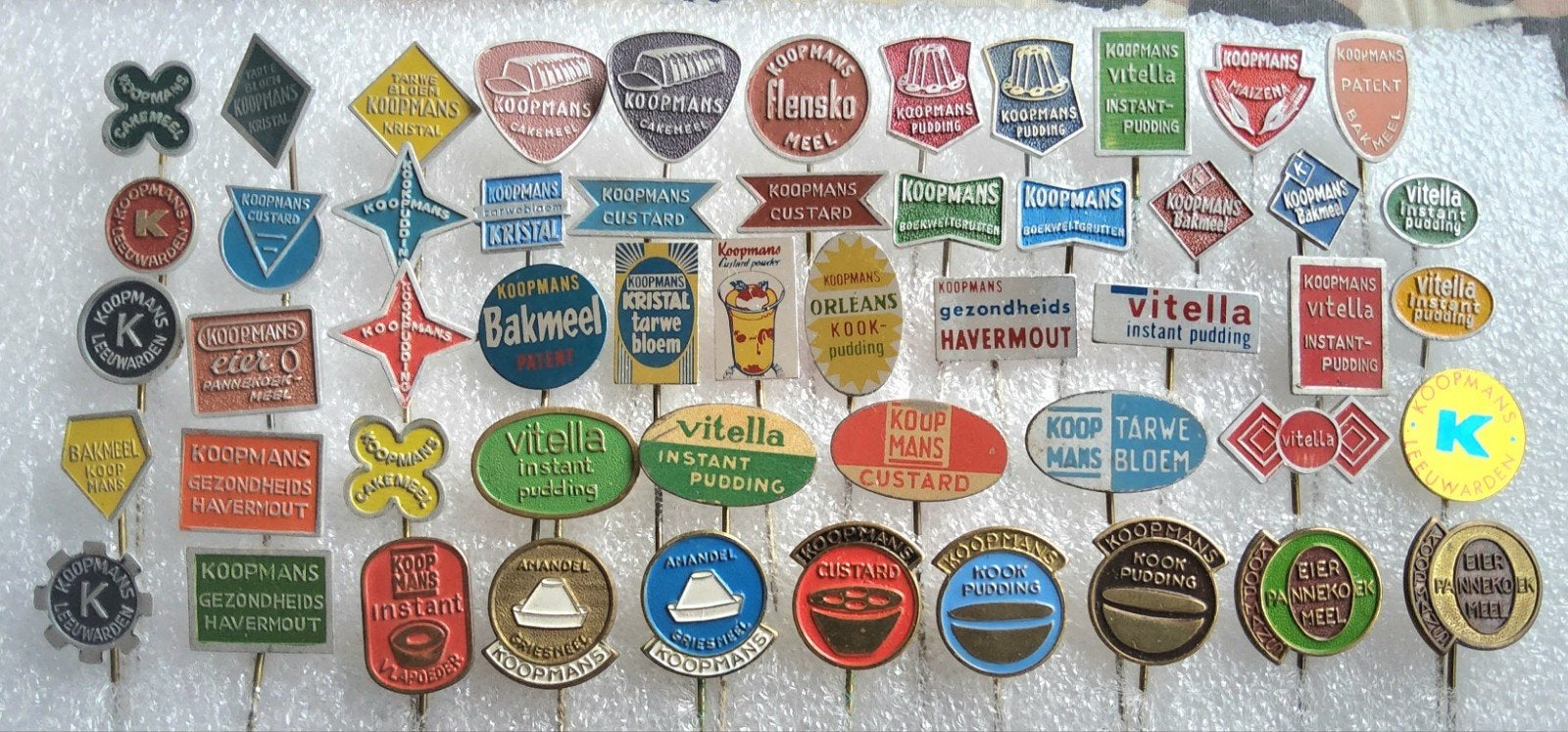 52 Koopmans Speldjes - Vintage Reclame, Verzamelen, Ophalen of Verzenden, Gebruikt, Merk, Speldje of Pin