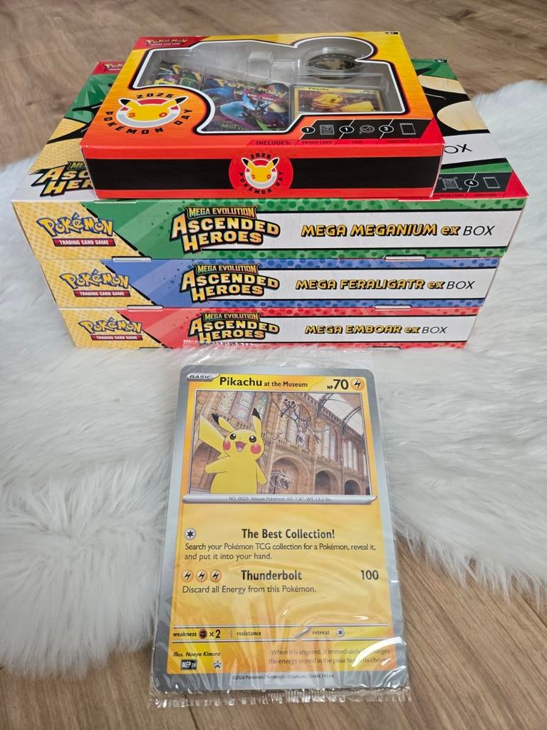 Pokémon Collection / 3x Mega Ex / 1x Pokémon Day / 1x Museum, Ophalen of Verzenden, Nieuw