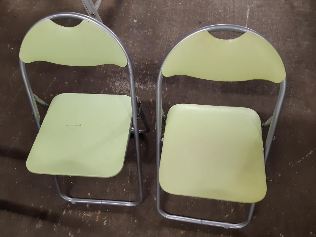 2 klapstoeltjes, Tuin en Terras, Ophalen, Kunststof, Inklapbaar