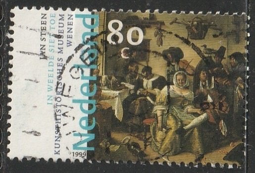 Nederland 1999 1830 Jan Steen, Gest Nieuwegein, Postzegels en Munten, Ophalen of Verzenden, Na 1940, Gestempeld