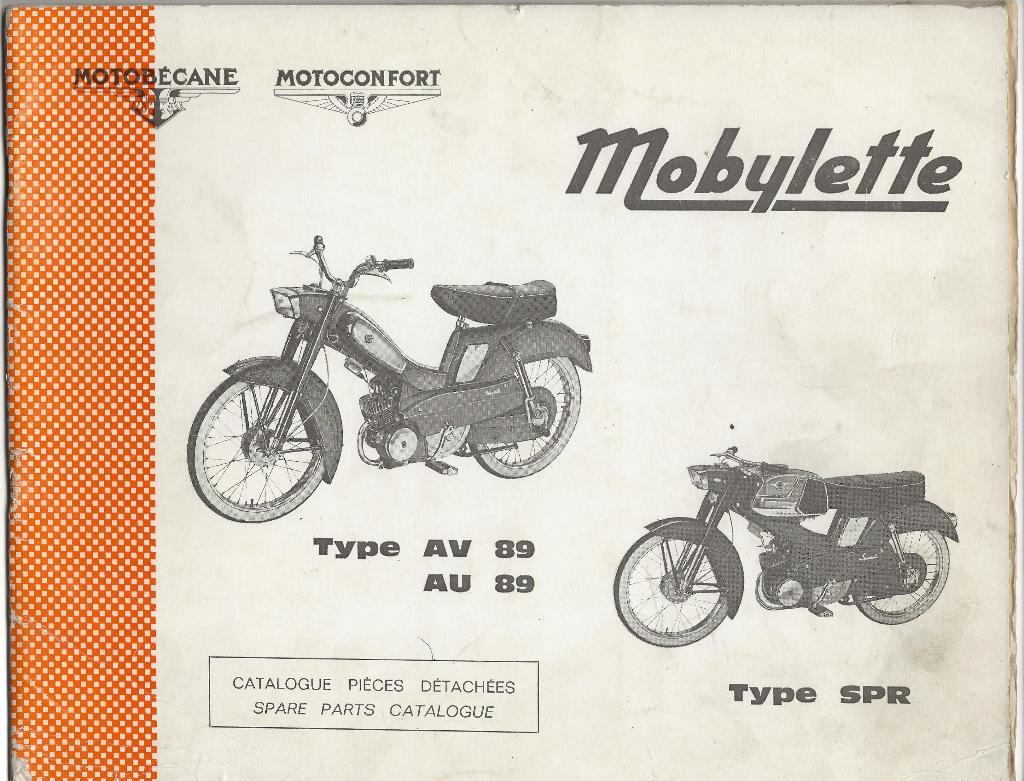 Motobecane Mobylette AV89 AU89 SPR onderdelenboek (7025z), Ophalen of Verzenden, Zo goed als nieuw
