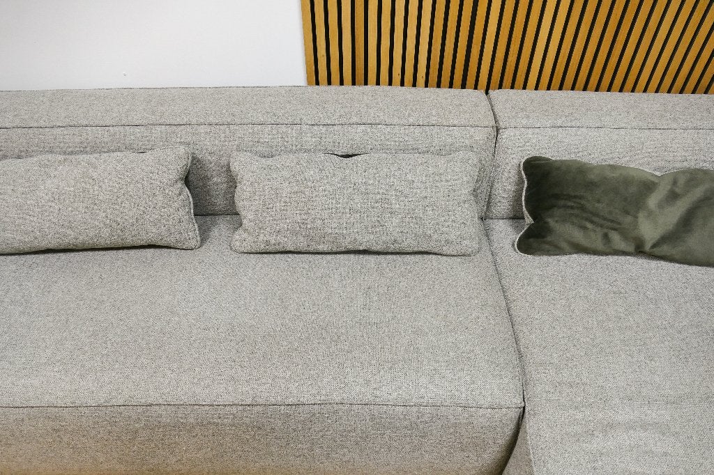 Foto 7 van Hoekbank Grijs Met Chaise Longue Woood Bean [Refurbished]