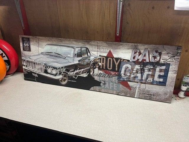 canvas afbeelding gas cafe, Ophalen, Gebruikt, 125 cm of meer, Schilderij
