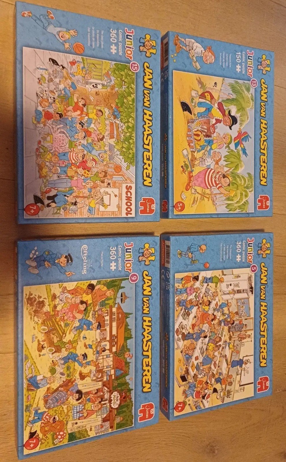4 Jan van haasteren kinderpuzzels, Ophalen, Minder dan 500 stukjes, Zo goed als nieuw