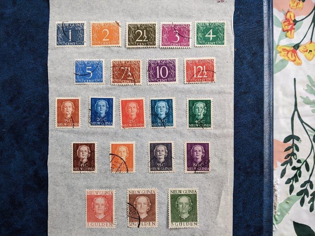 NED. NIEUW GUINEA 1950-1952 serie CIJFERS- EN KON. JULIANA, Verzenden, Gestempeld, Nieuw-Guinea