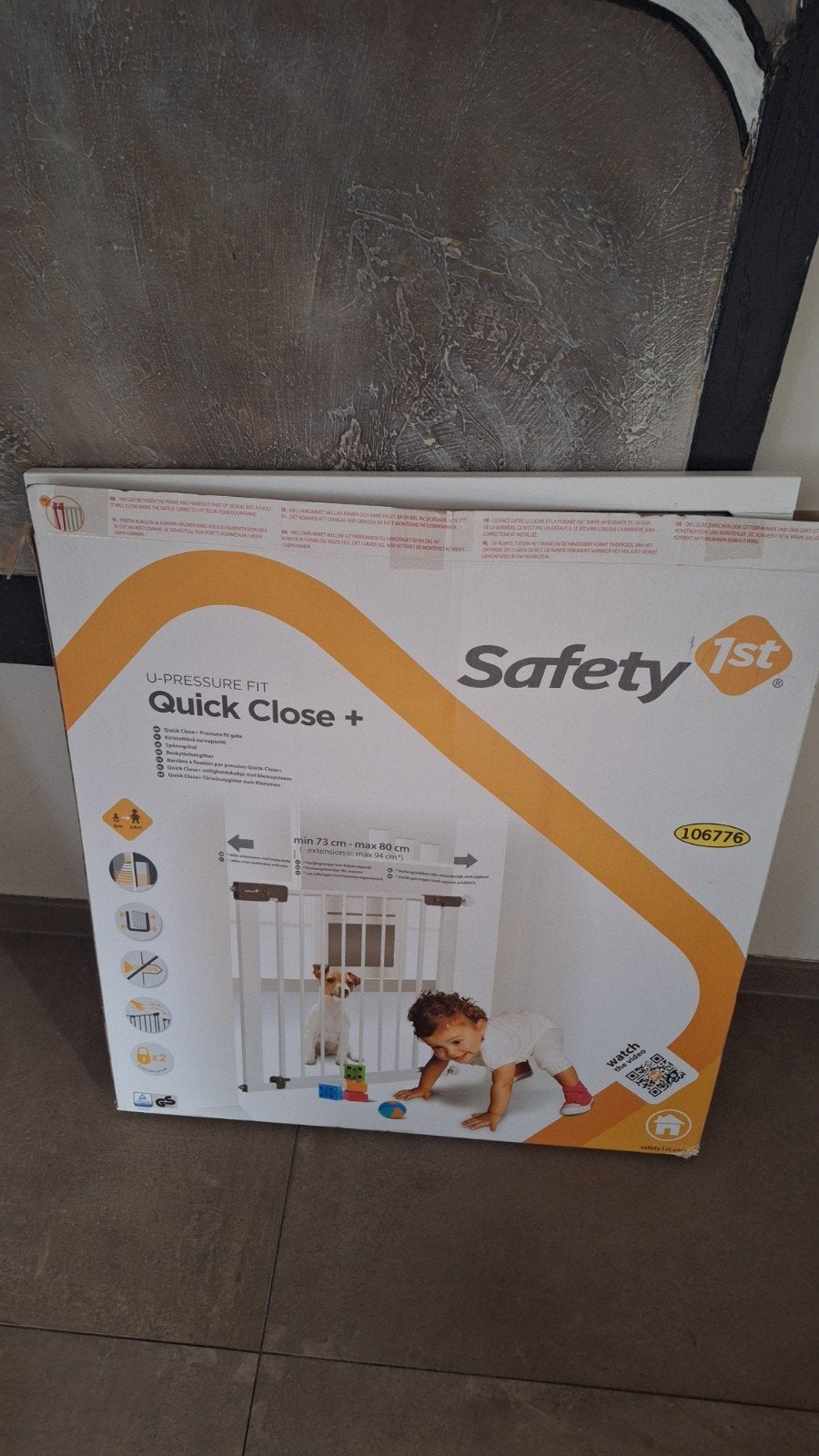Safety 1st Quick Close+ U-Pressure Fit Traphekje, Kinderen en Baby's, Nieuw, Ophalen of Verzenden, Klemhekje, Metaal of IJzer