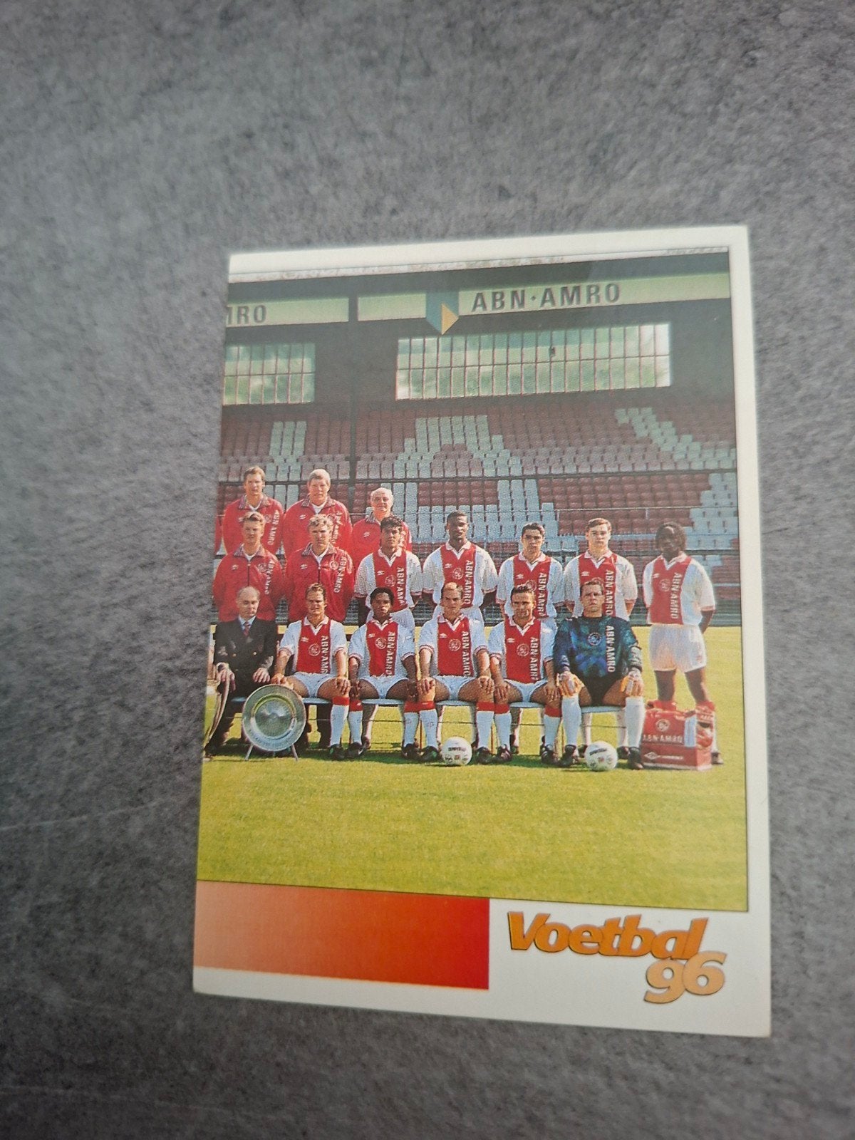 Panini sticker Voetbal 96. Deel teamfoto Ajax., Ophalen of Verzenden, Zo goed als nieuw, Sticker