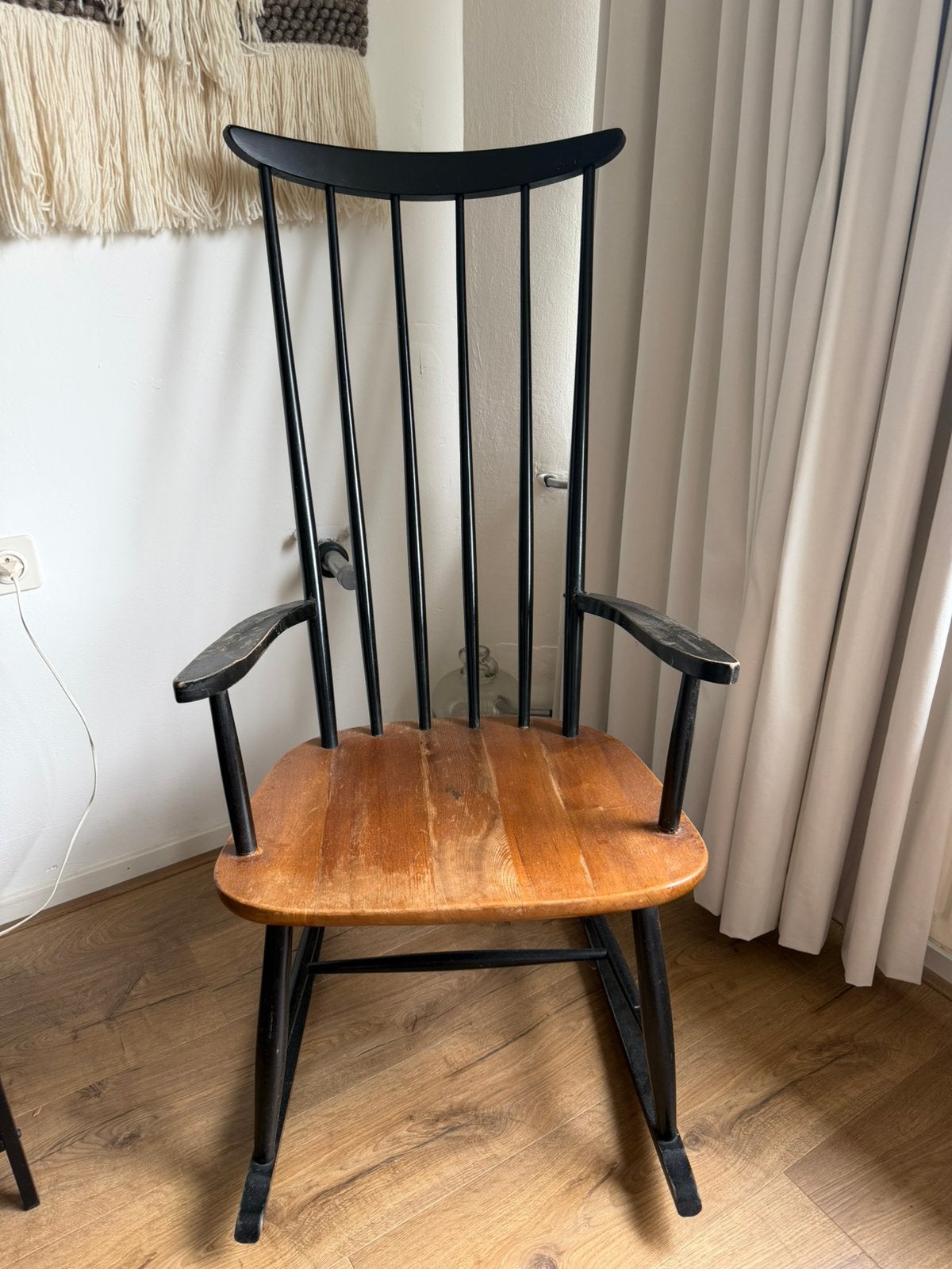 Vintage schommelstoel Tapiovaara, Ophalen, Gebruikt, Zwart, Vintage