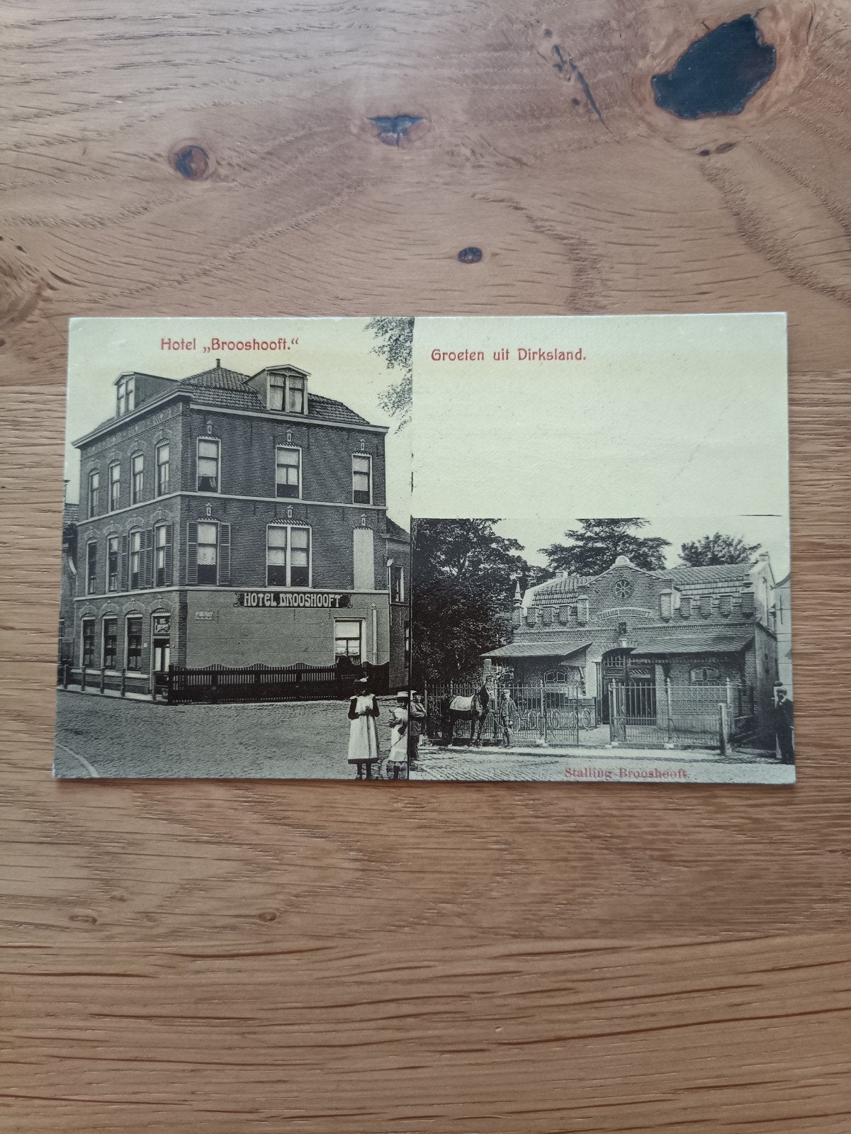 Hotel Brooshooft Dirksland (1908), Ophalen of Verzenden, Voor 1920, Gelopen, Zuid-Holland