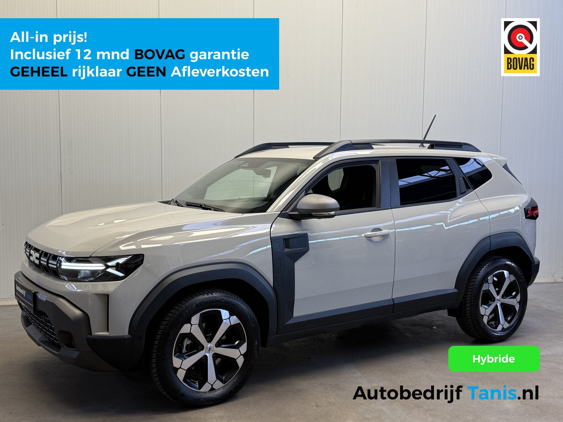 Dacia Duster 1.6 Hybrid 140 Journey AIRCO/ECC-LMV-CAMERA-NAV, Auto's, Stof, Gebruikt, 4 cilinders, Beige