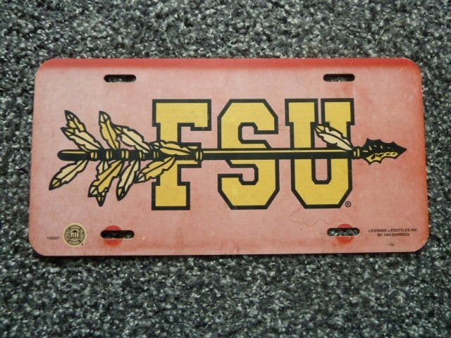 Kentekenplaat licenseplate Florida FSU State University USA, Verzenden, Gebruikt, Auto's