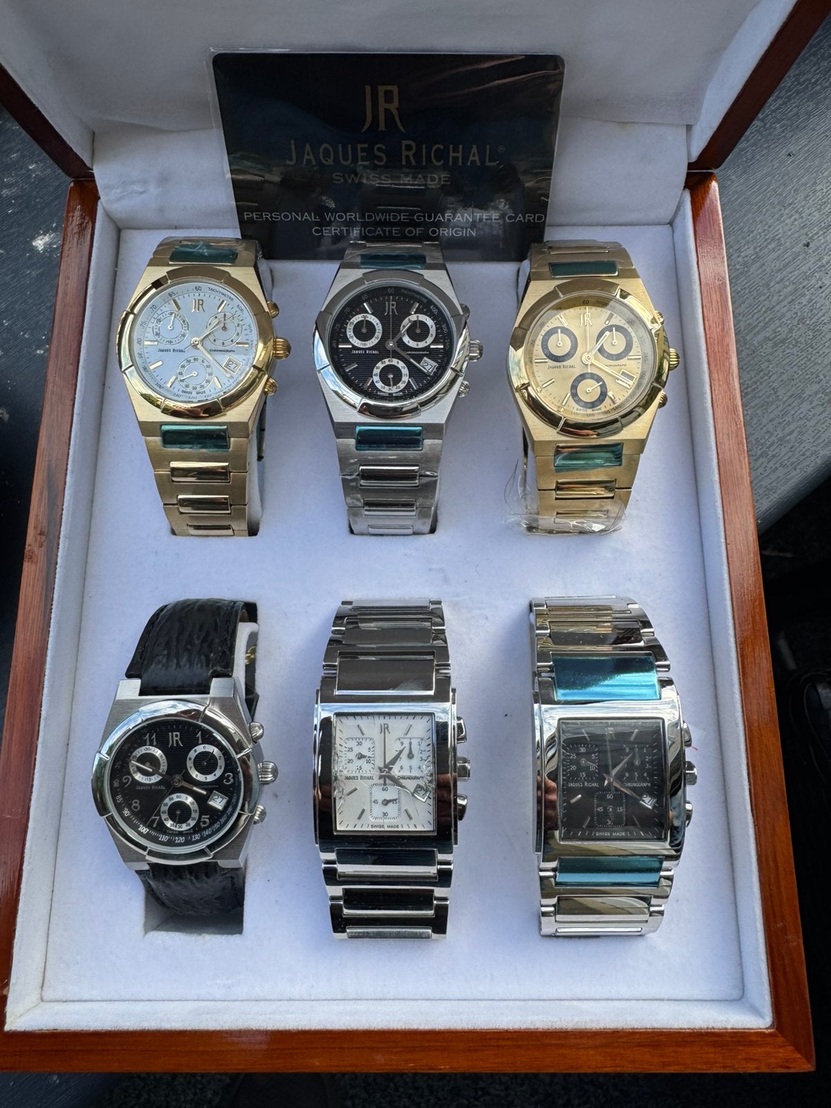 Jaques richal horloge 18 karaat verguld chronograph, Overige merken, Staal, Nieuw, Ophalen of Verzenden