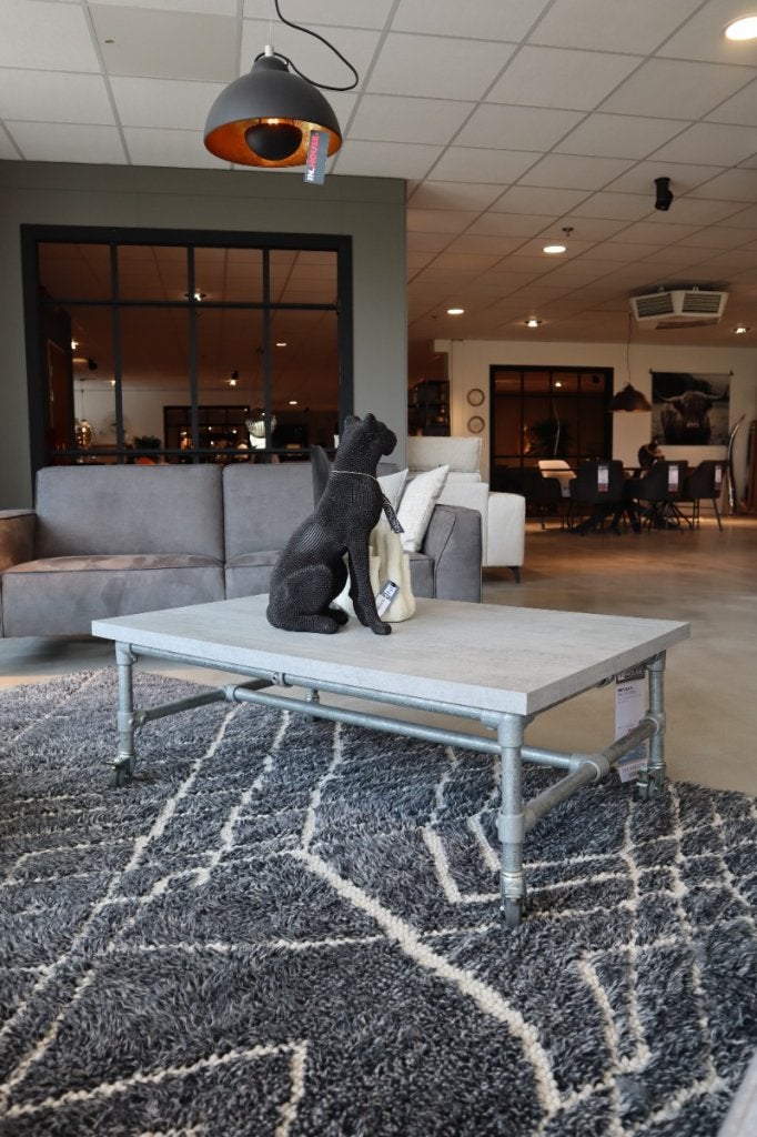 Salontafel Metallo - met betonlook blad - IN.HOUSE, Niet ingevuld, Niet ingevuld, Niet ingevuld