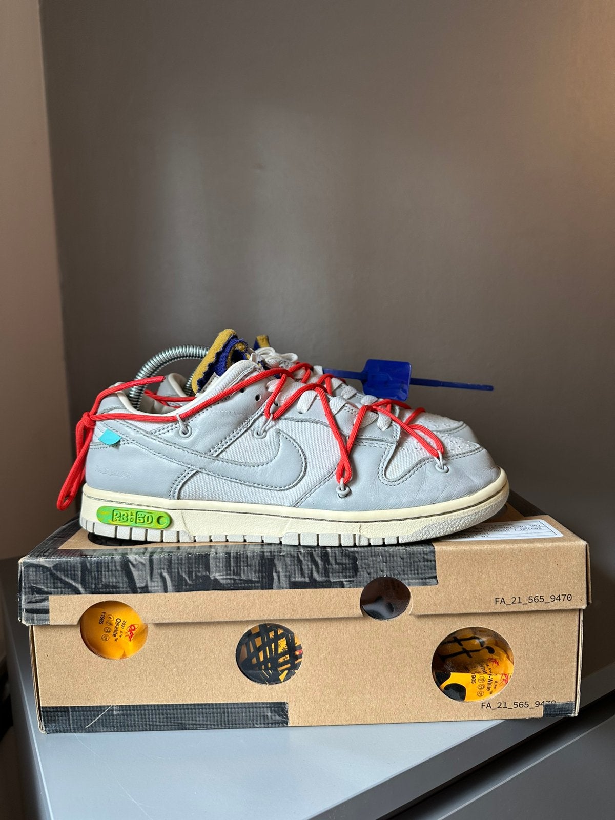 Nike Dunk Low Off-White “Lot 23” 42, Overige kleuren, Nike, Ophalen of Verzenden, Sneakers of Gympen