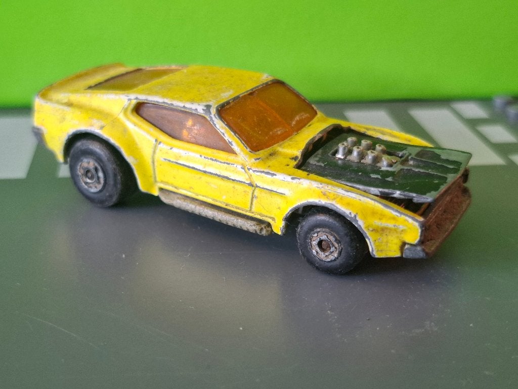 Matchbox 44 - Ford BOSS Mustang [geel] 1/60, Ophalen of Verzenden, Gebruikt, Auto