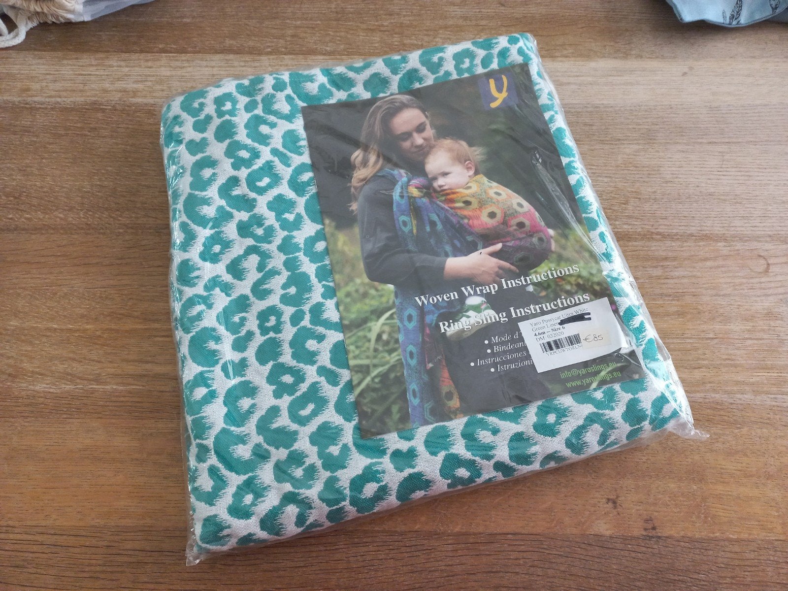 Yaro Pussycat Ultra White Green Linen geweven draagdoek mt 6, Overige merken, Draagdoek, Nieuw, Ophalen of Verzenden