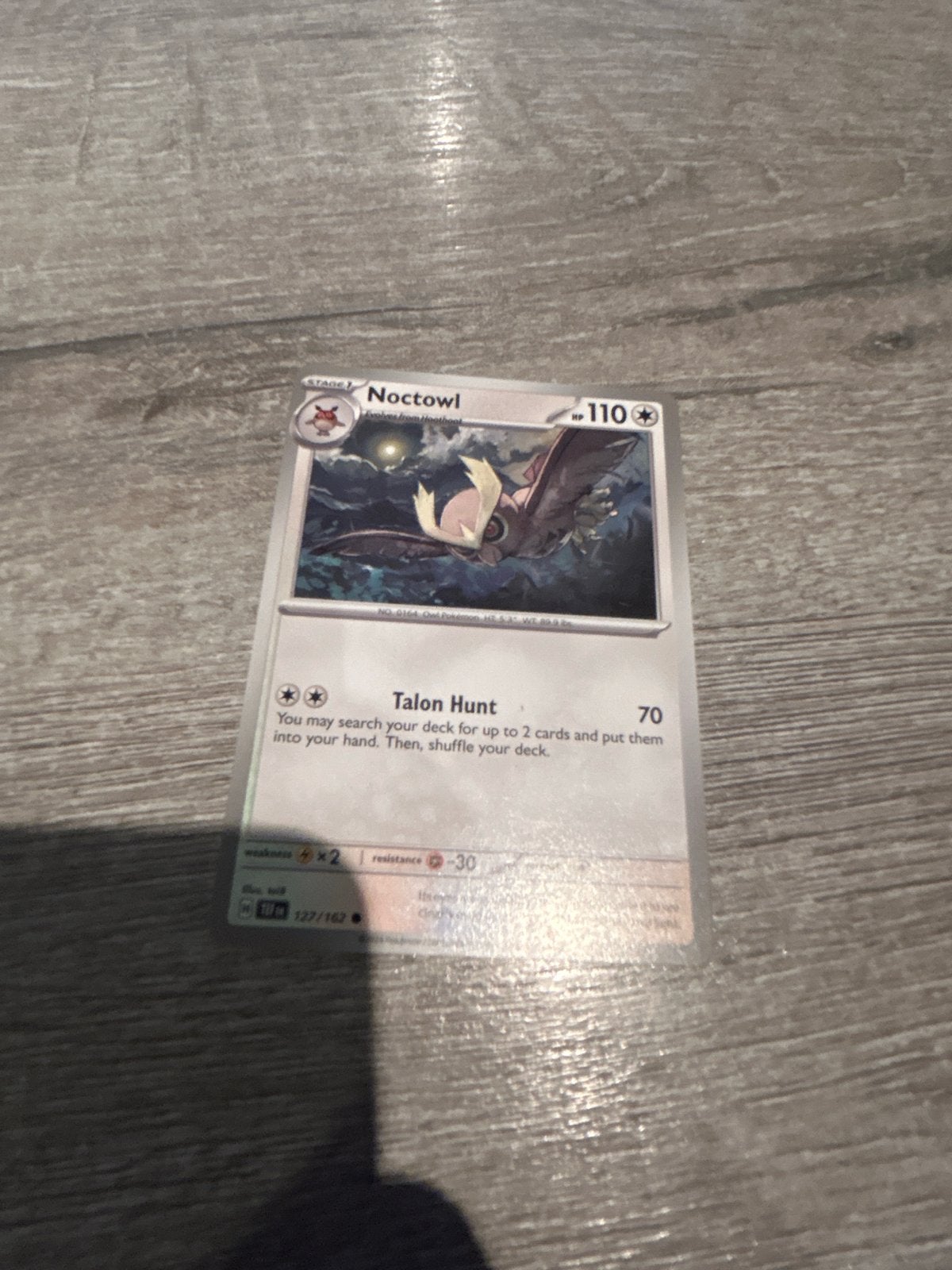 Pokémon Kaart: Noctowl 127/162 - Talon Hunt, Ophalen of Verzenden, Gebruikt, Losse kaart