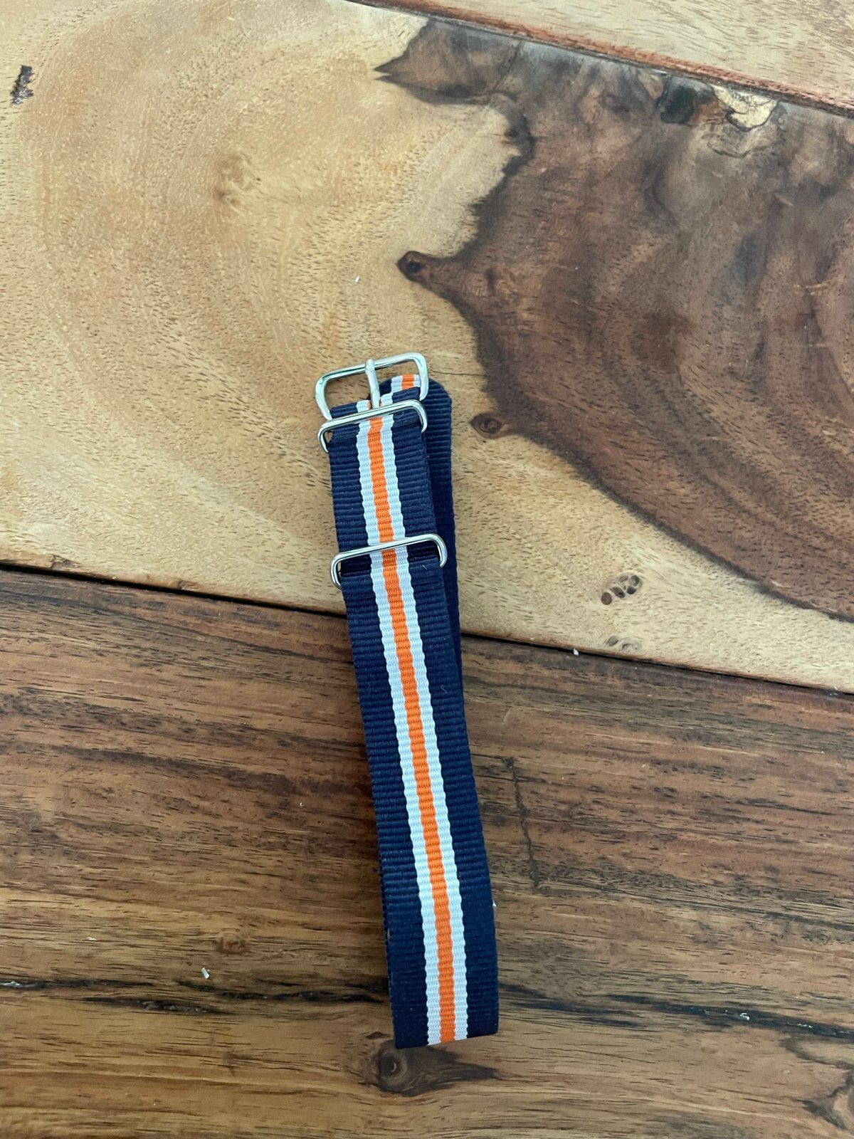 Nato horlogebandje voor Seiko - Blauw, Oranje, Wit, Sieraden, Tassen en Uiterlijk, Polshorloge, Nieuw, Ophalen of Verzenden, Overige materialen