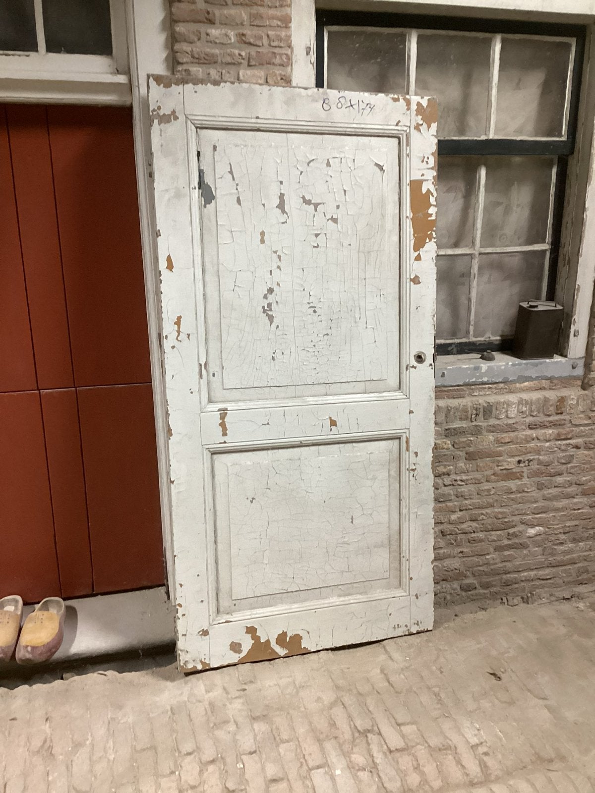 Antieke paneeldeur 88-177 cm, Antiek en Kunst, Ophalen