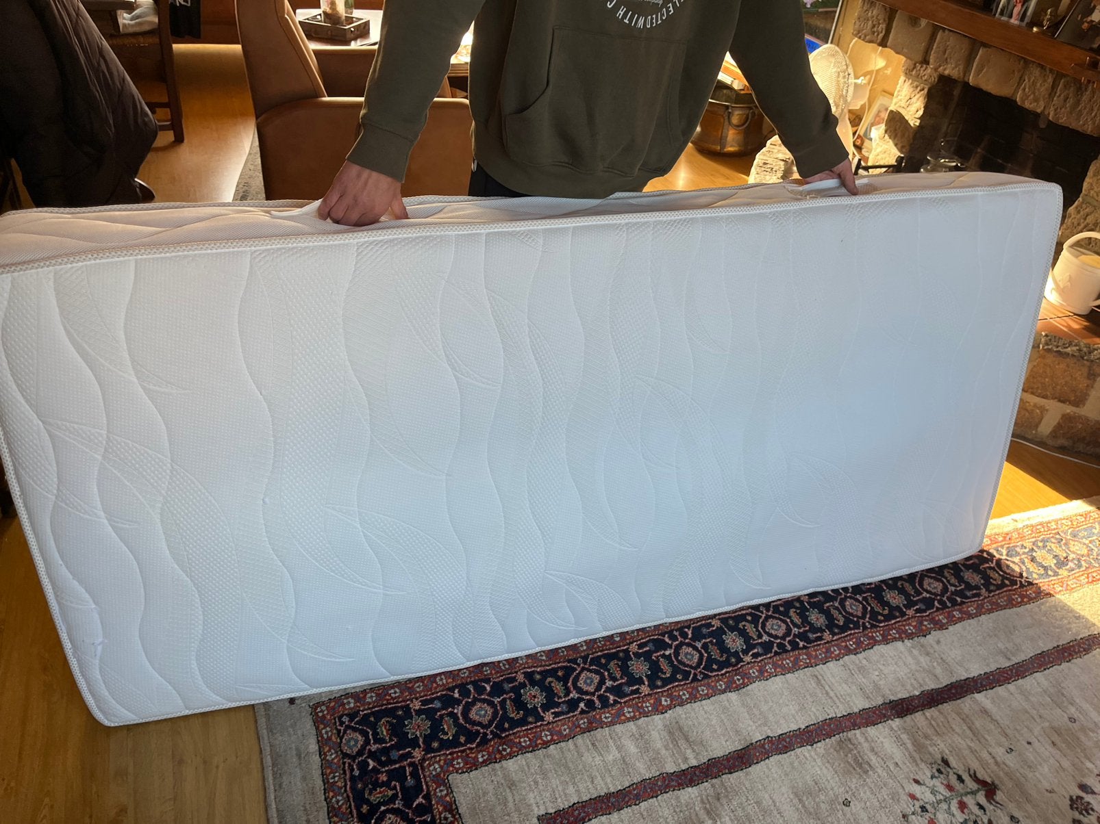 1persoons bed elektrisch, Ophalen, Eenpersoons, Hout, 90 cm