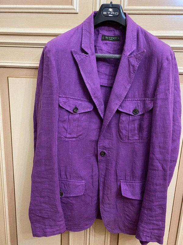 Nieuw Etro Milano colbert met paars kleur maat L, Maat 52/54 (L), Verzenden, Paars, Etro Milano