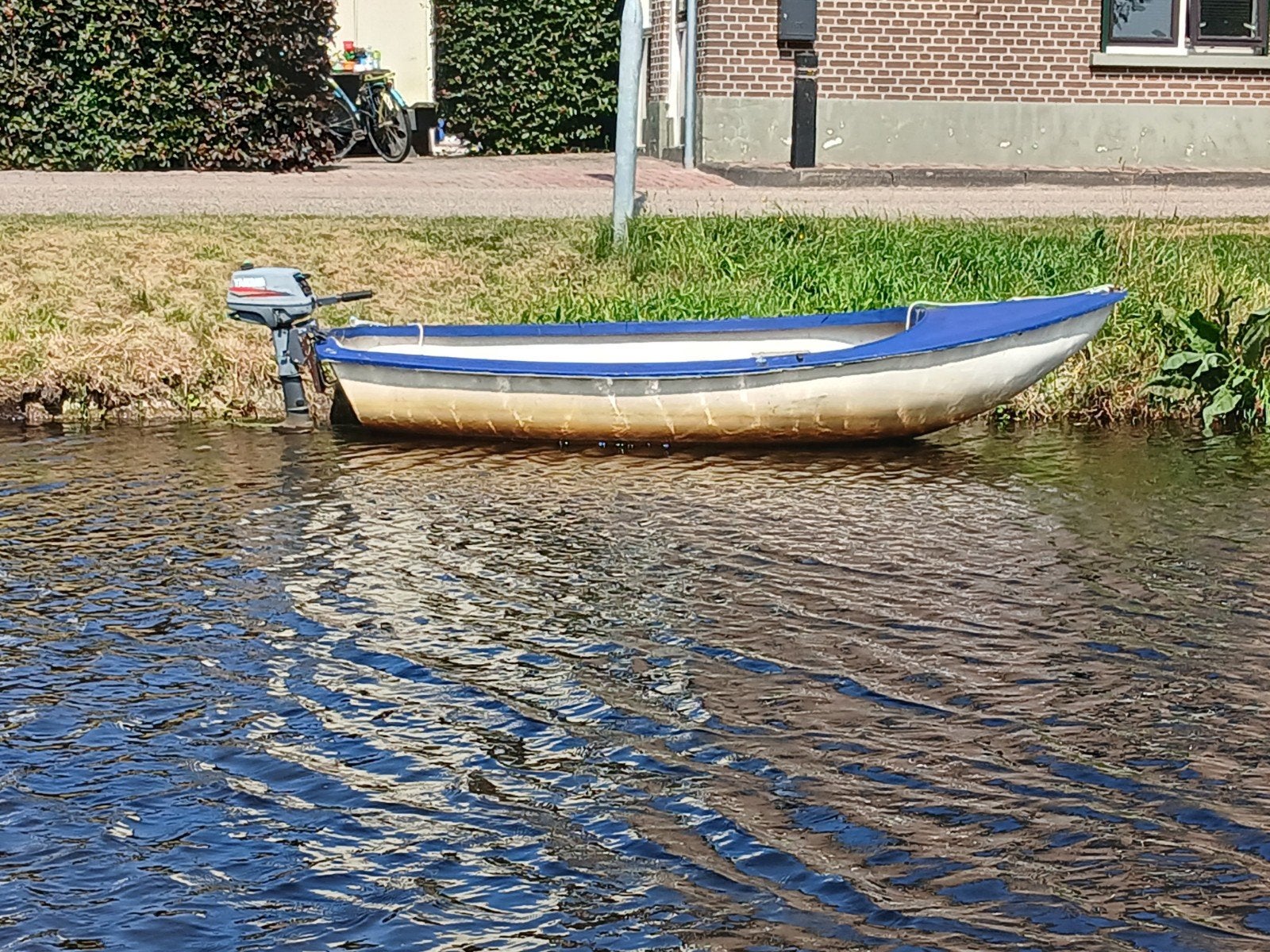 Stabiele polyester roeiboot met Yamaha buitenboordmotor, Overige merken, Gebruikt, Buitenboordmotor, Polyester