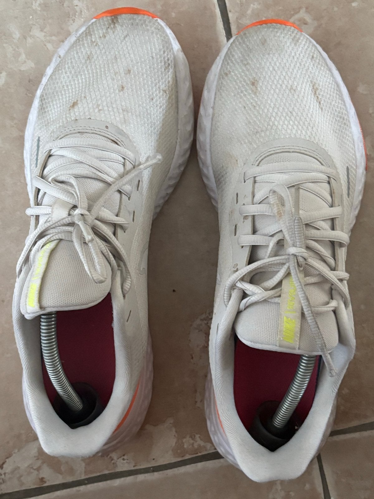 Nike Revolution 5 hardloopschoenen - Maat 45.5, Ophalen of Verzenden, Gedragen, Wit, Sportschoenen